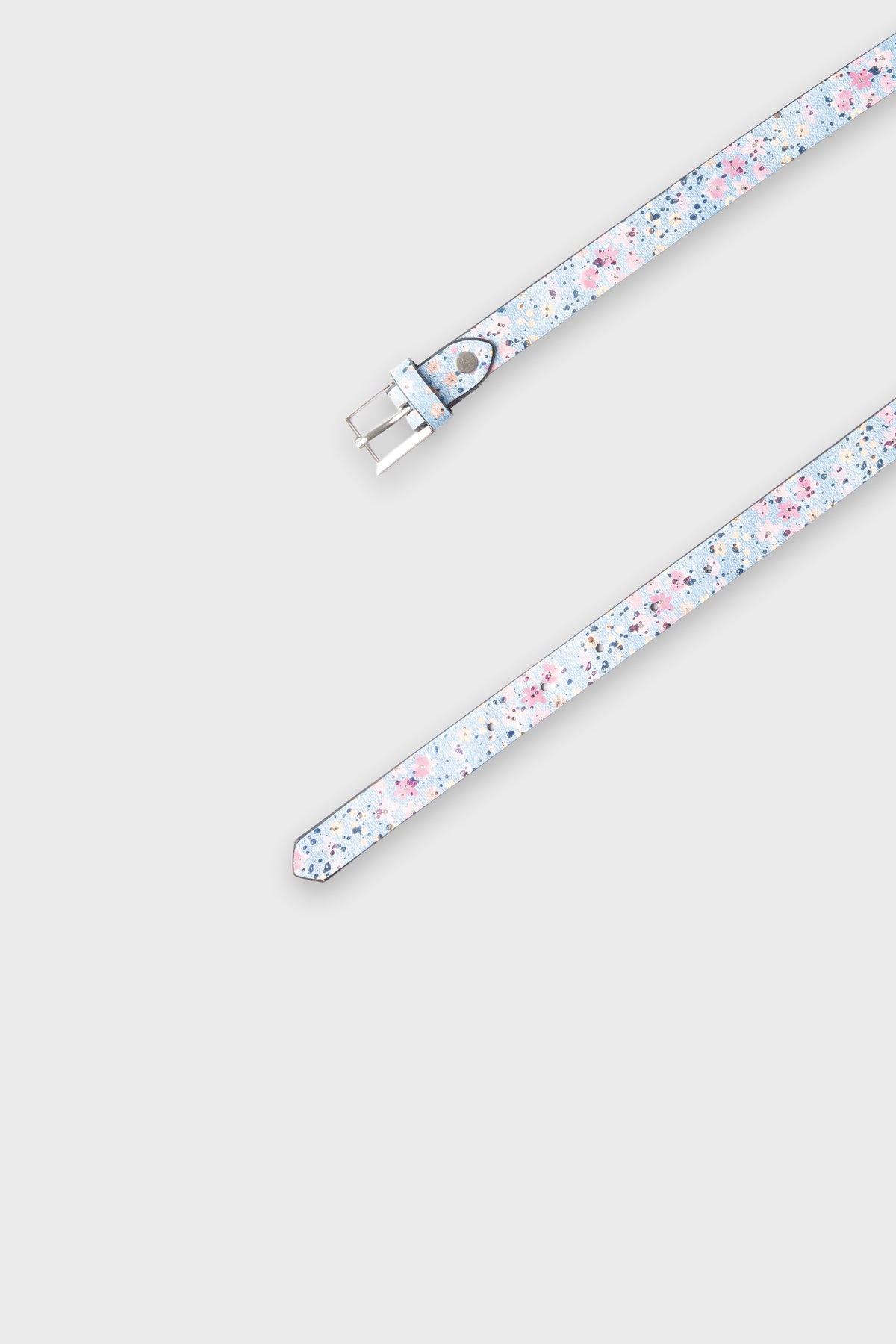Girls Sky Floral Leather Belt