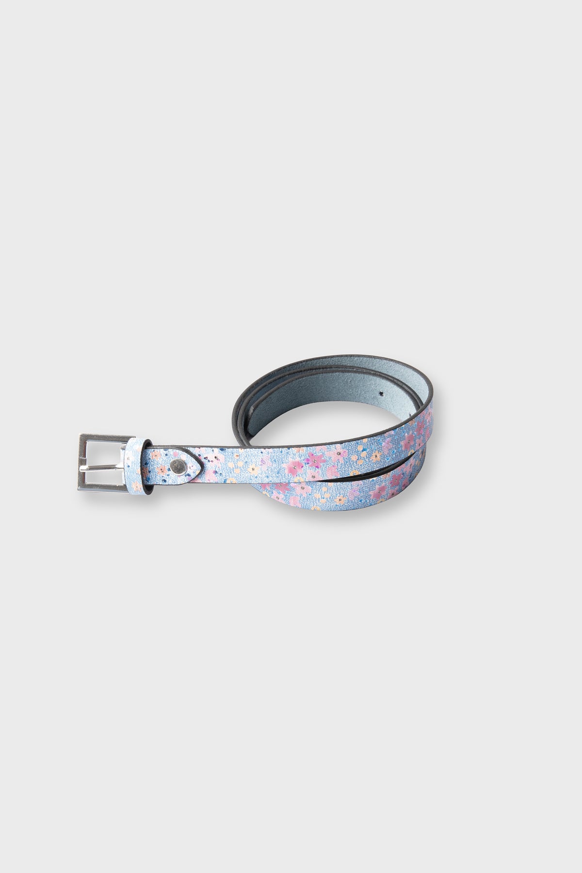 Girls Sky Floral Leather Belt