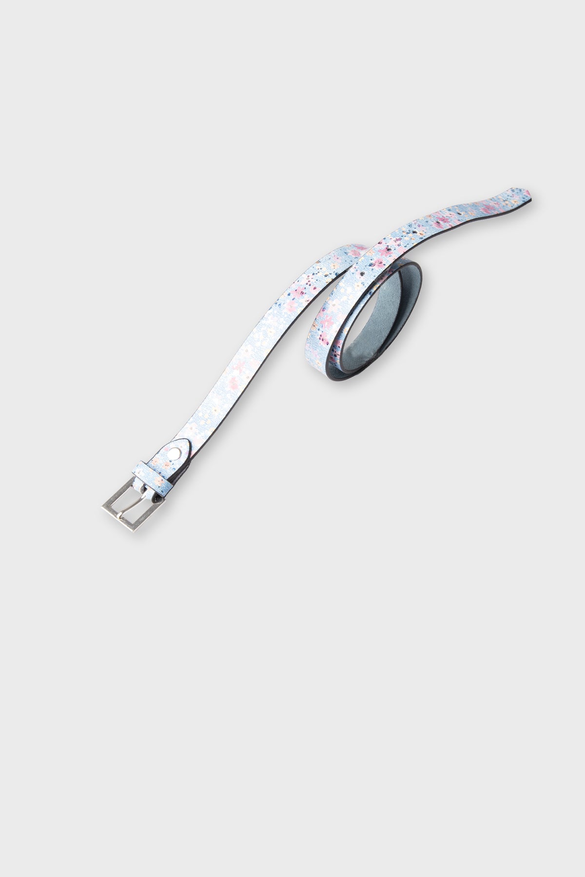 Girls Sky Floral Leather Belt