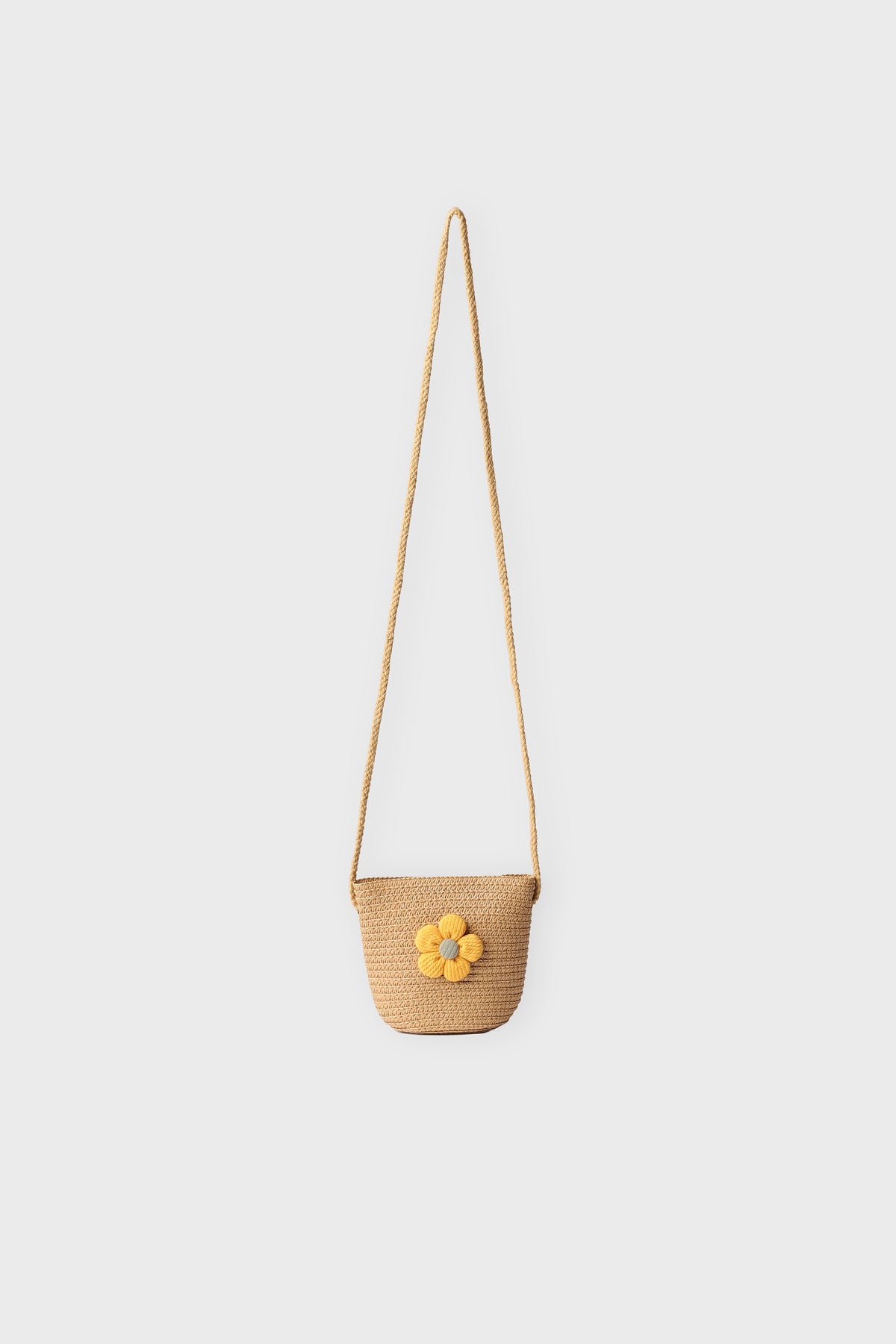 Beige Bloom Woven Bag