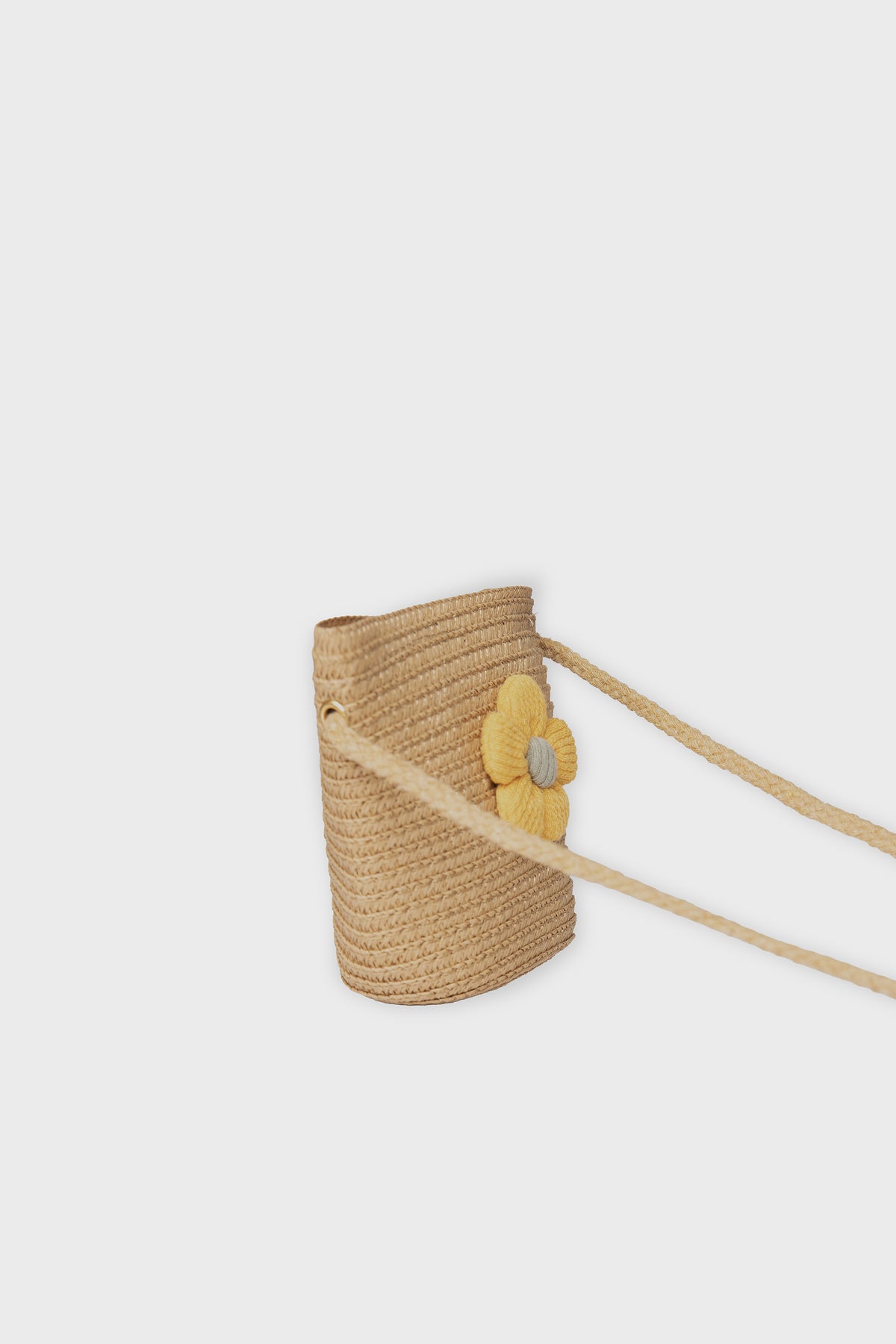 Beige Bloom Woven Bag