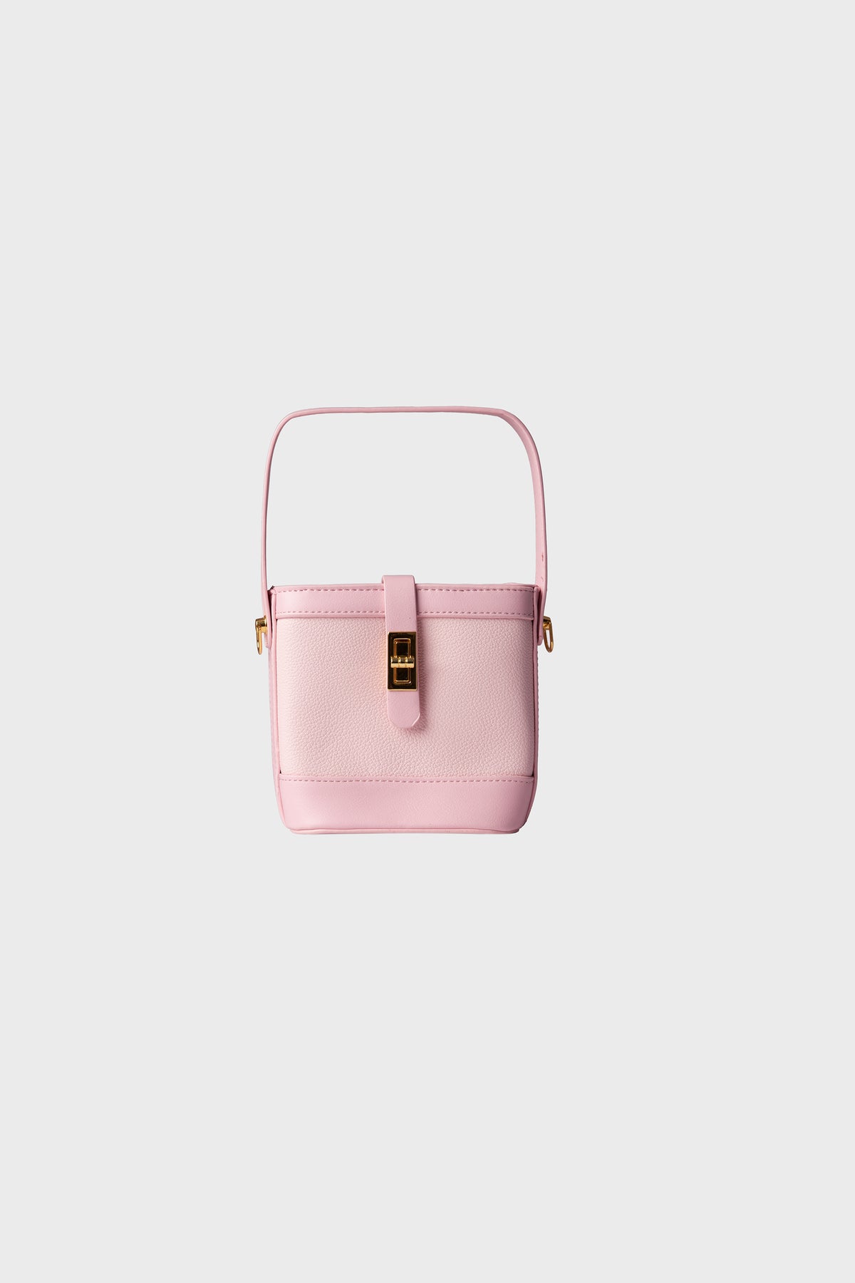 Blush Luxe Gold-Clasp Handbag