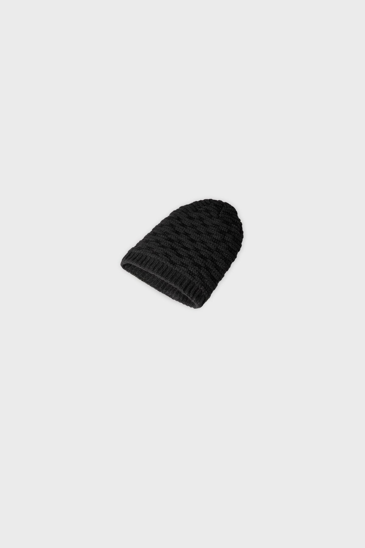Black Twist Textured Girls Cap