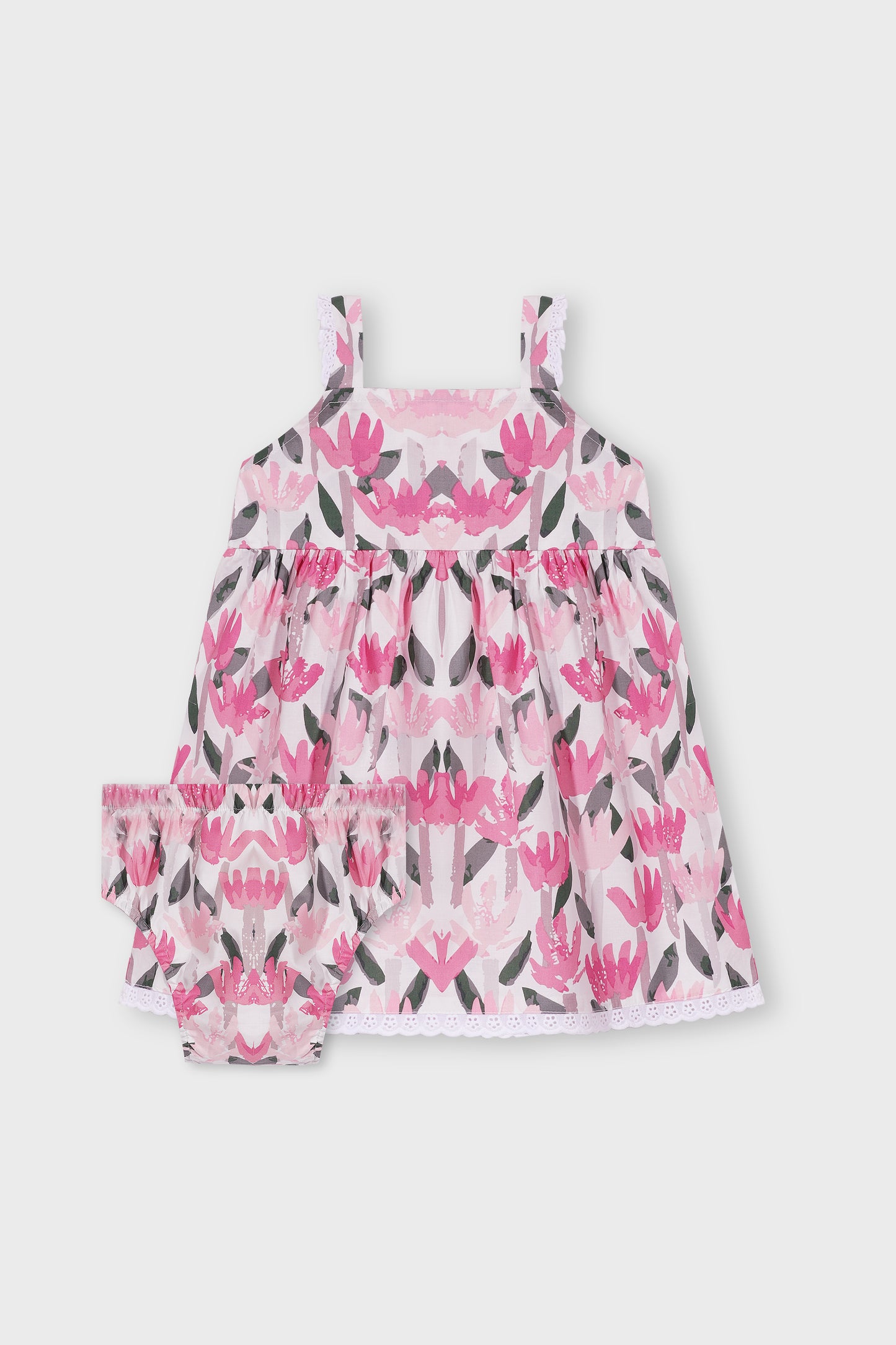 Tulip Lace Cotton Dress Set