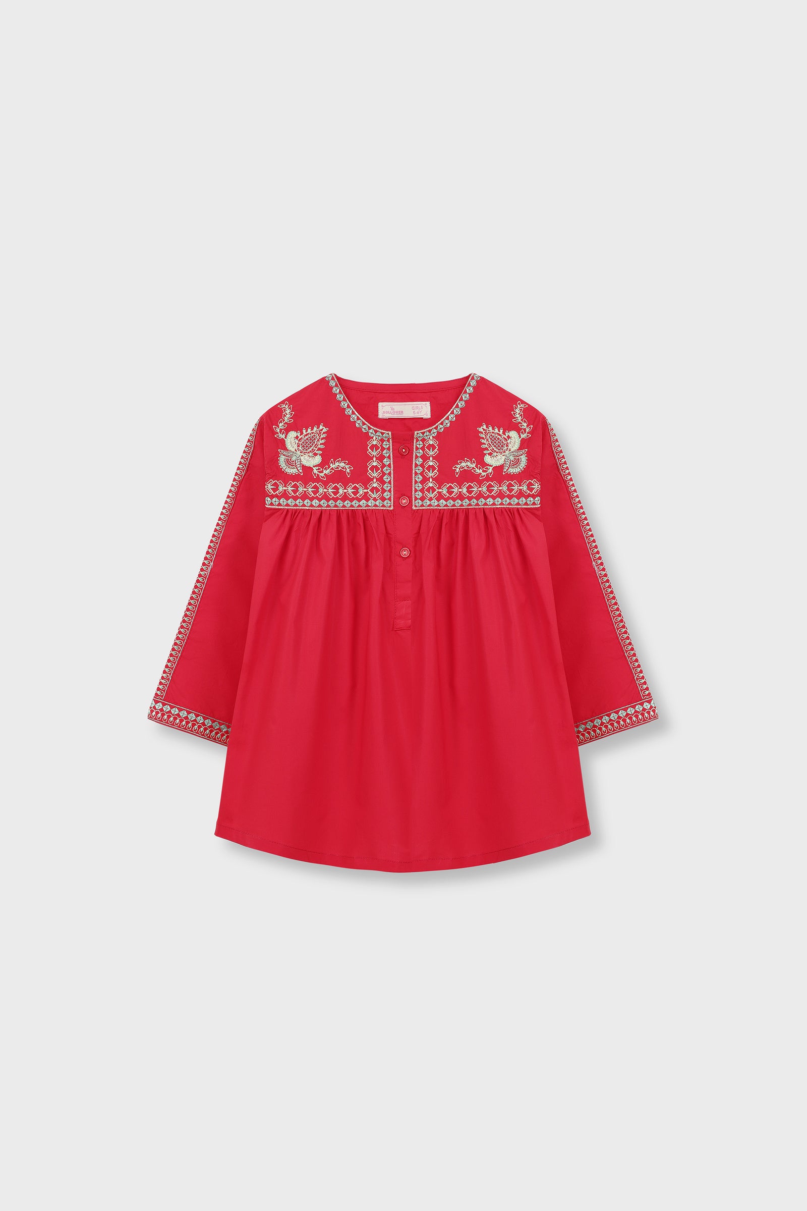 Ruby Yoke Embroidered Top
