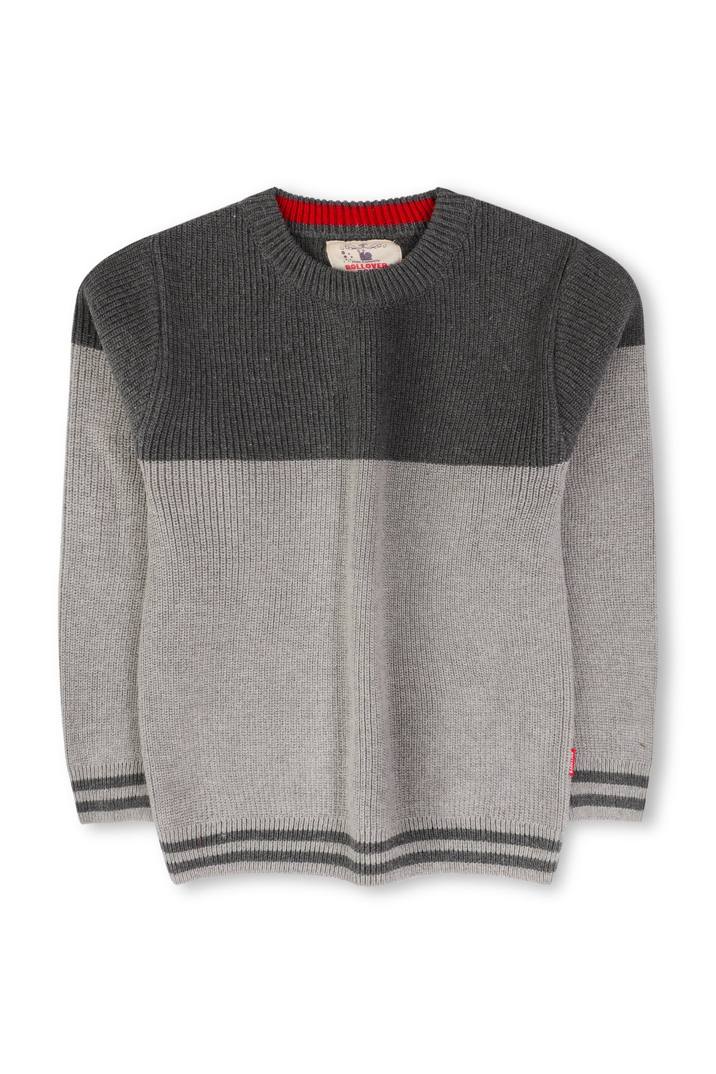 Boys Grey Colourblock Sweater