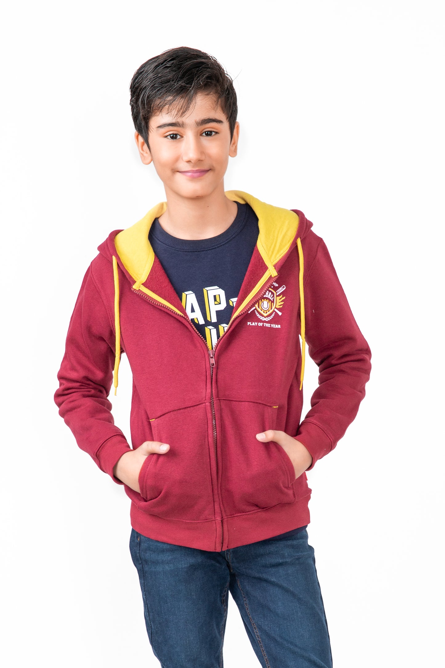 Boys Maroon Hoodie