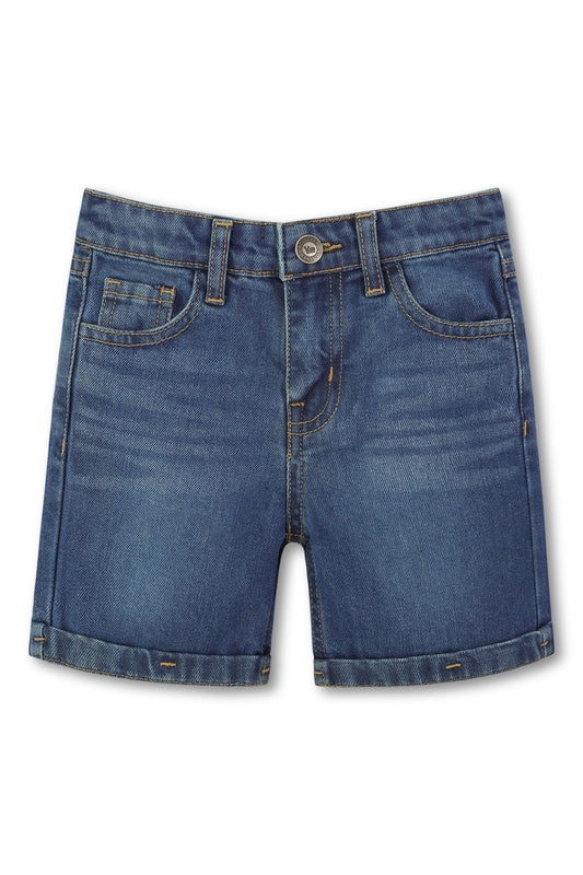 Boys Faded Blue Denim Shorts