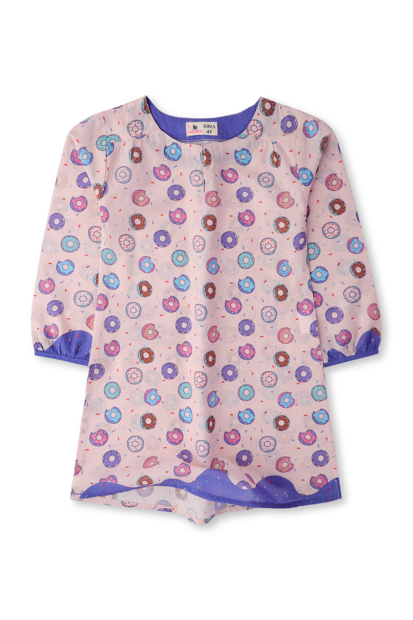 Girls Printed Donuts Kurti