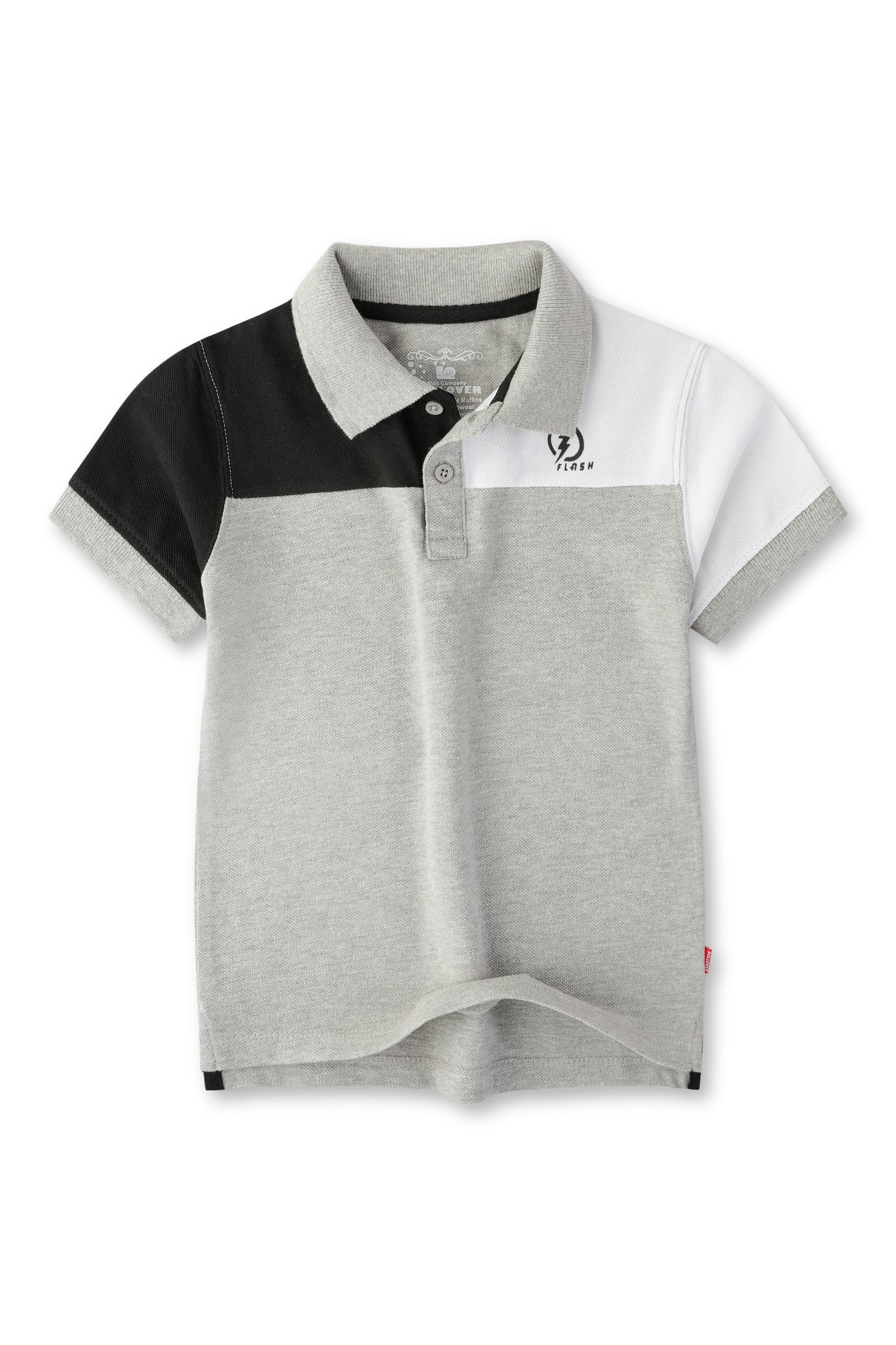 Boys Grey Flash Polo Shirt