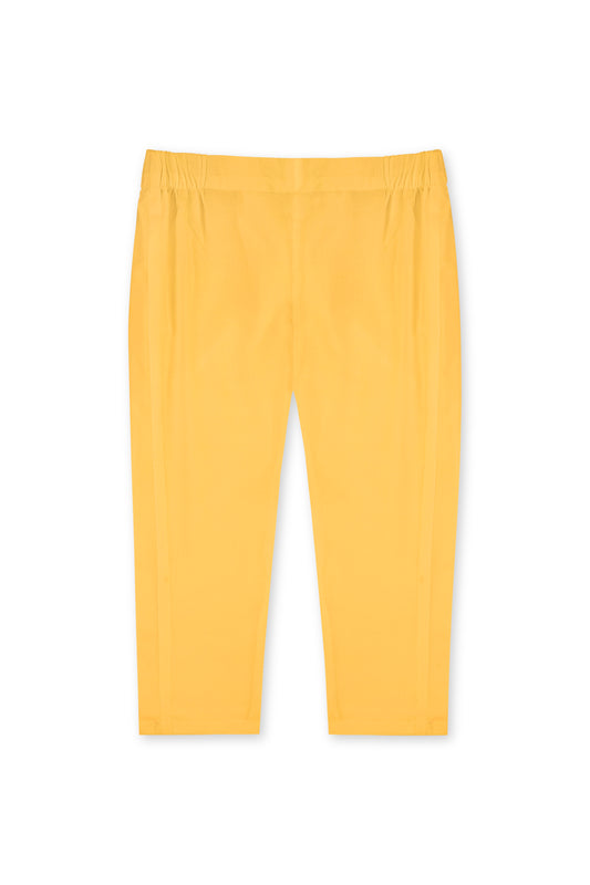 Girls Basic Yellow Straight Trouser