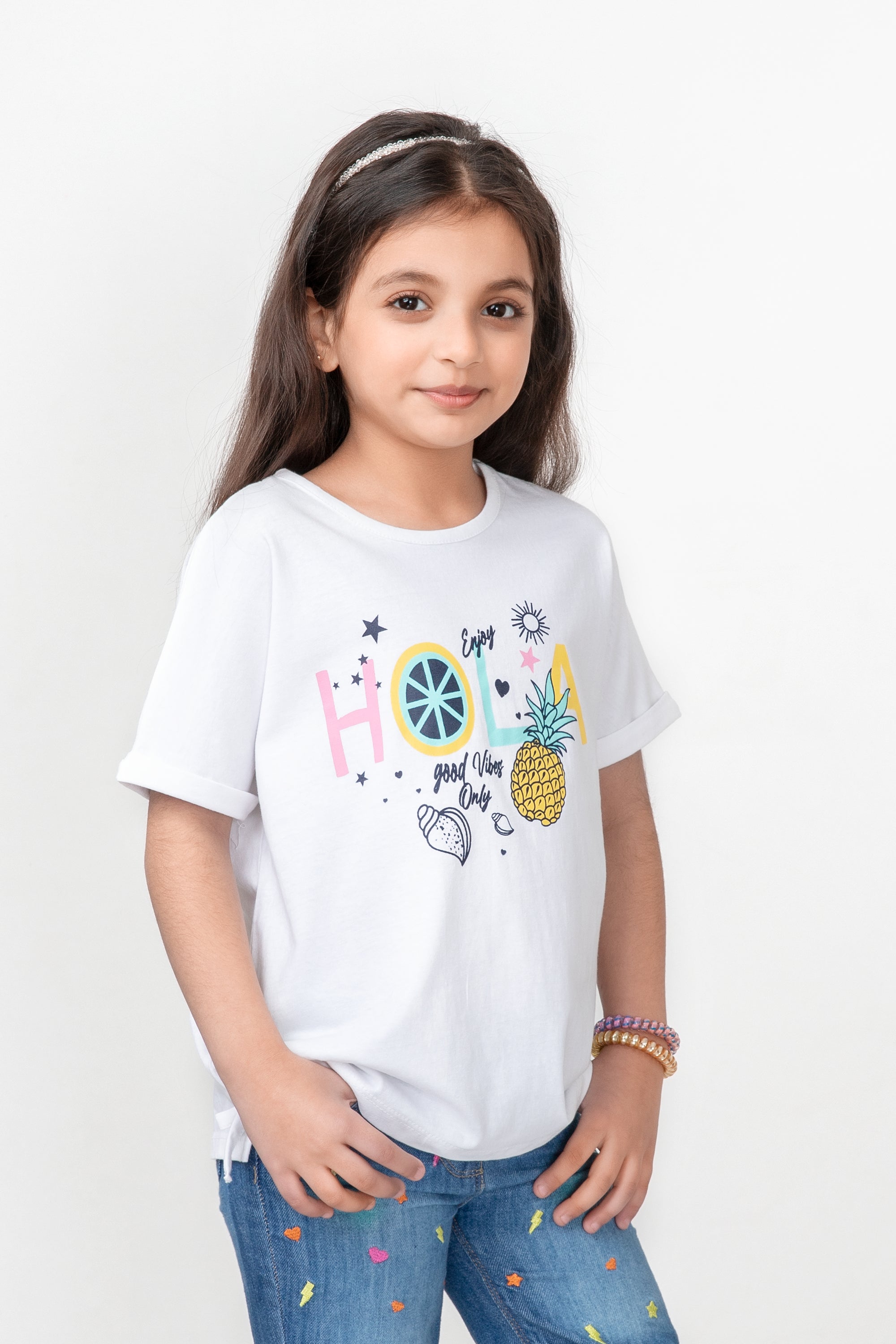 Girls 'Good Vibes Only' Boxy T-shirt