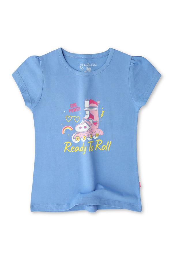 Girls Indigo 'Ready To Roll' T-shirt