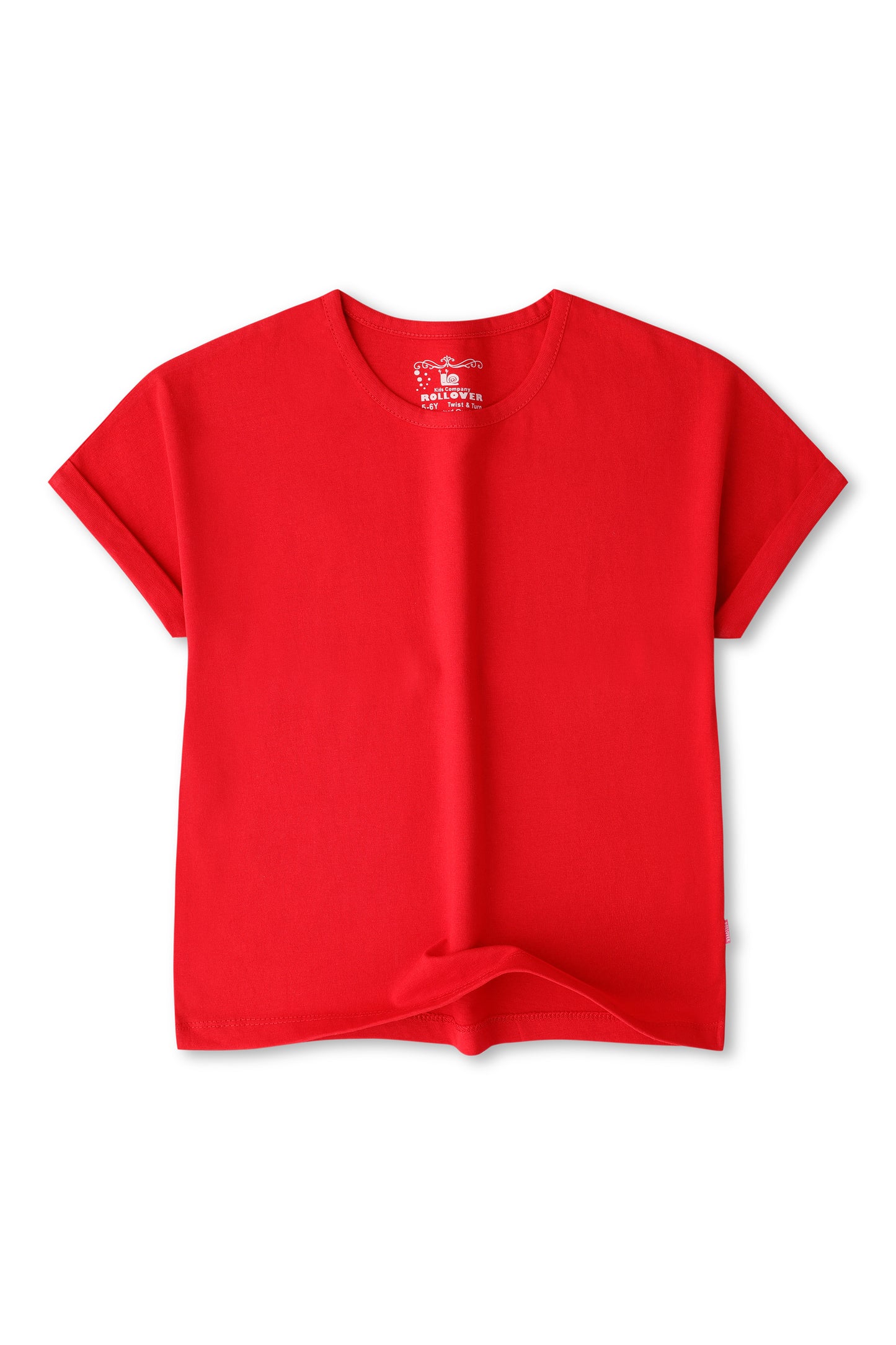 Girls Red Boxy T-shirt