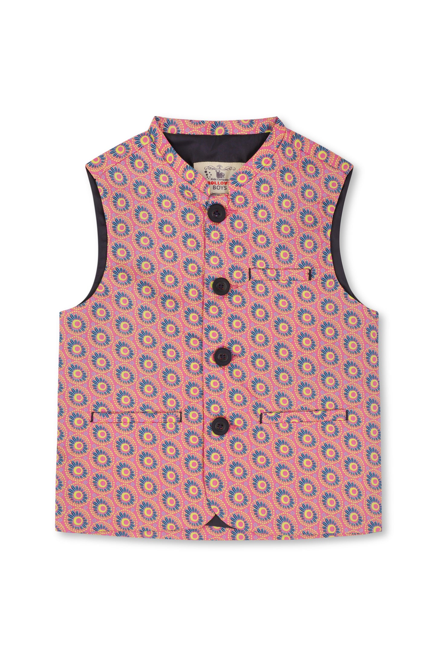 Boys Pink Waistcoat