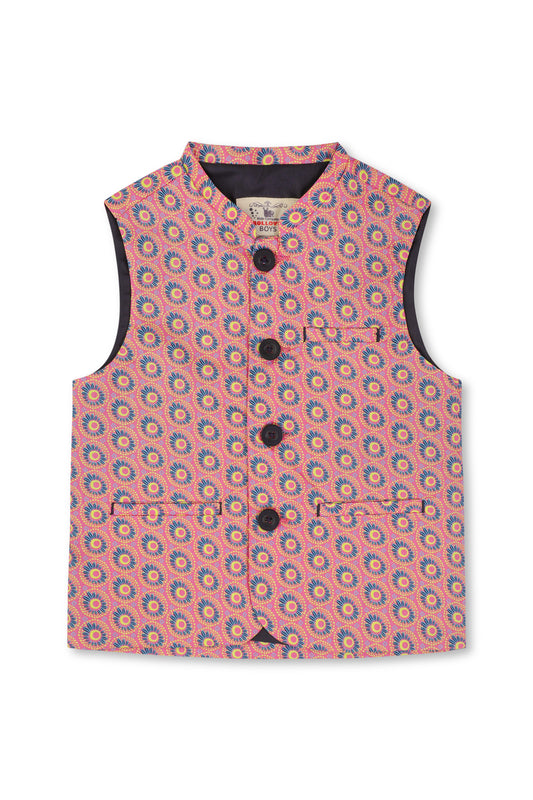 Boys Pink Waistcoat