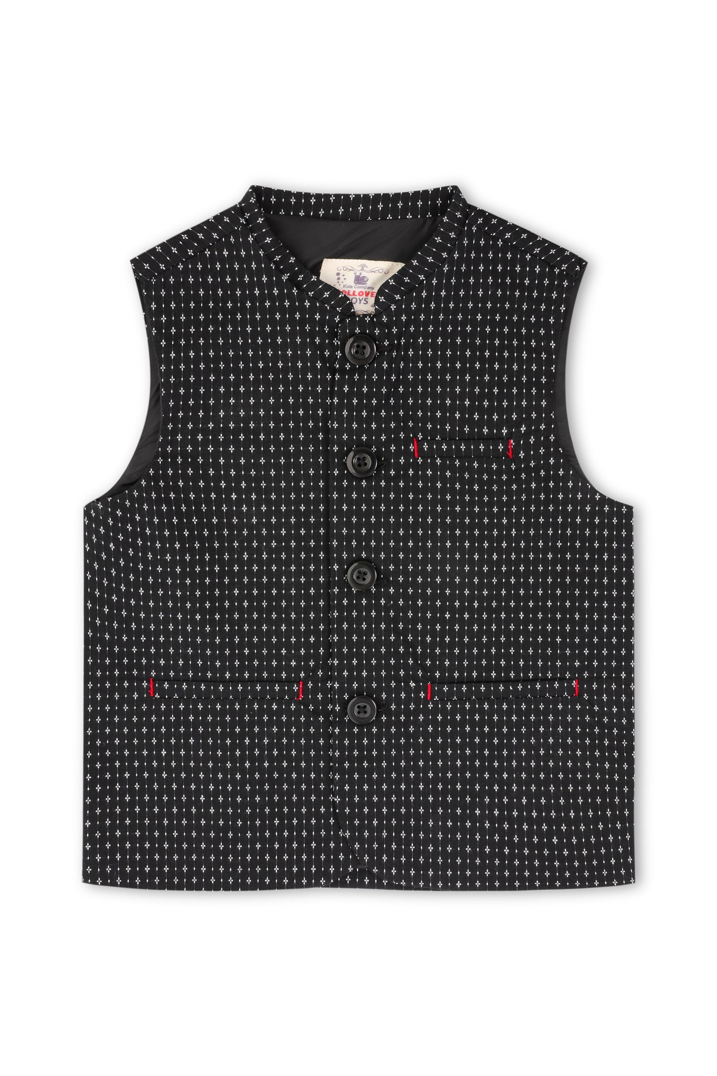 Boys Black Waistcoat