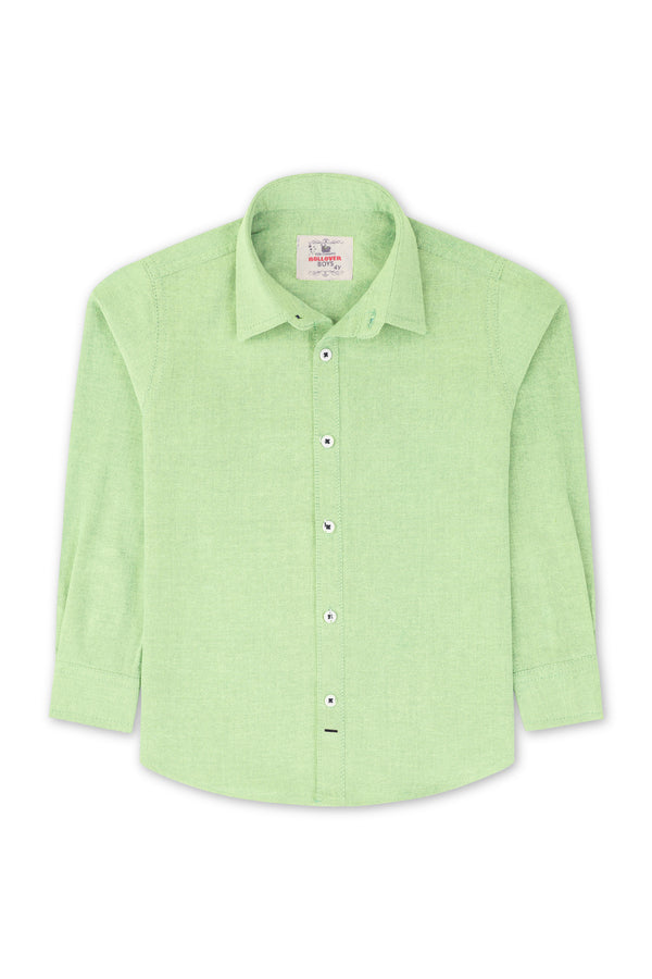 Boys Light Green Casual Shirt