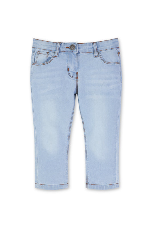 Girls Faded Blue Denim Jeans