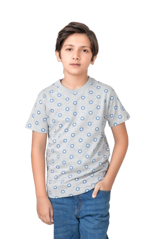 Boys Captain America Grey T-shirt