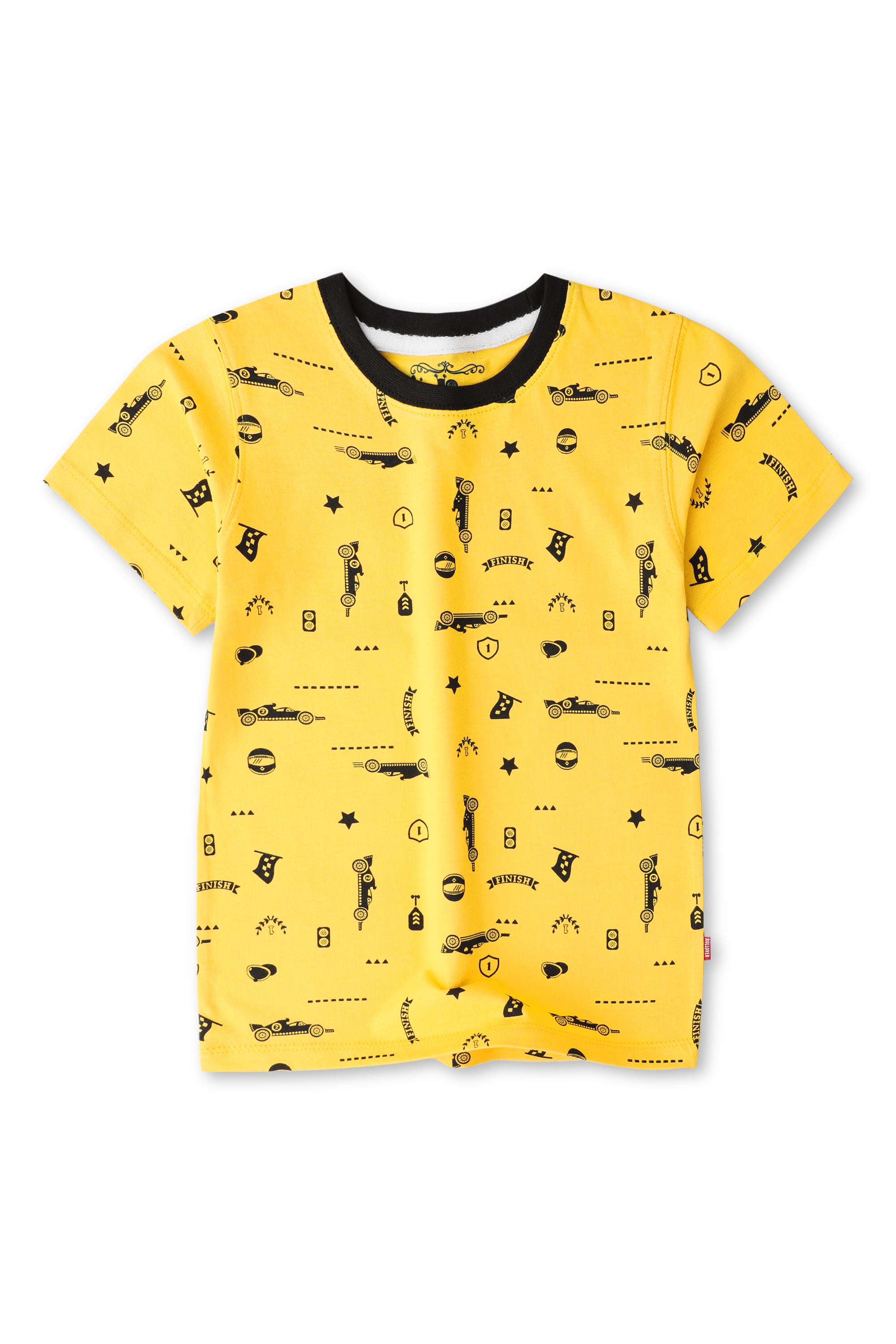 Boys Yellow Racing Car T-shirt