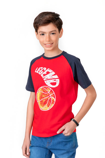 Boys Game On Raglan Tee