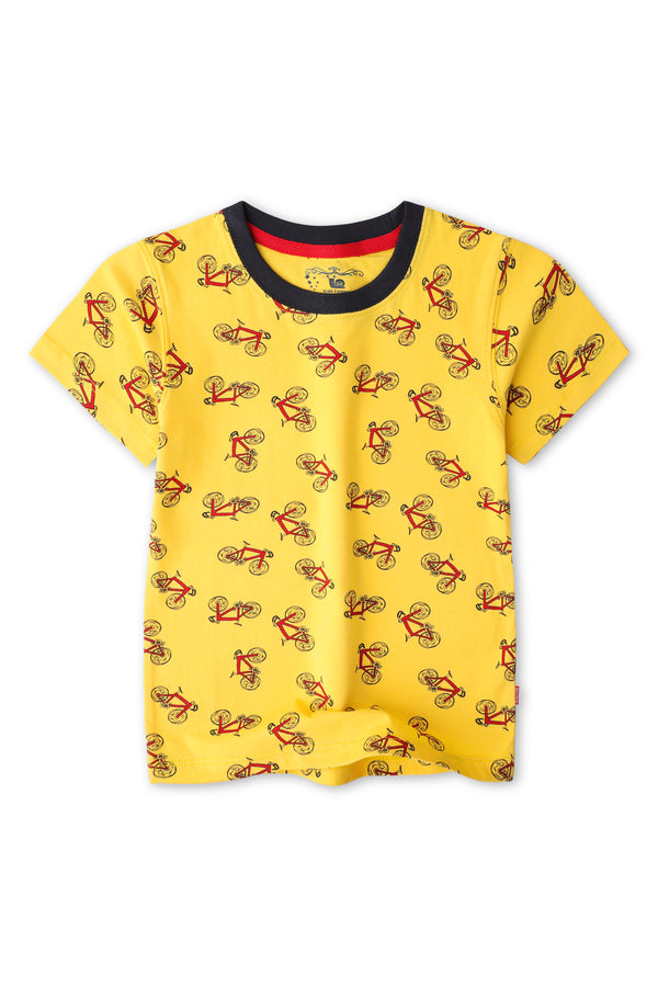 Boys Yellow Bicyle T-shirt