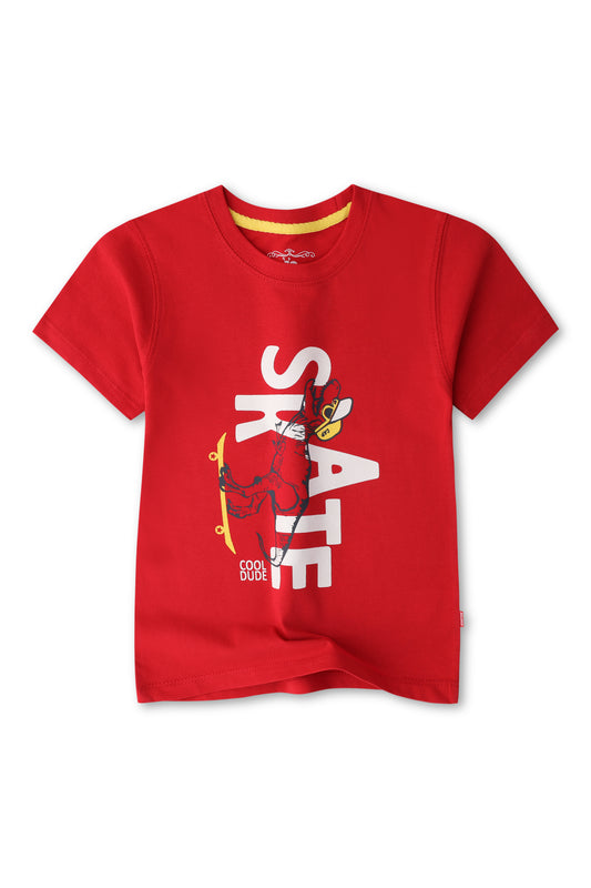 Boys Red Skate Graphic T-shirt