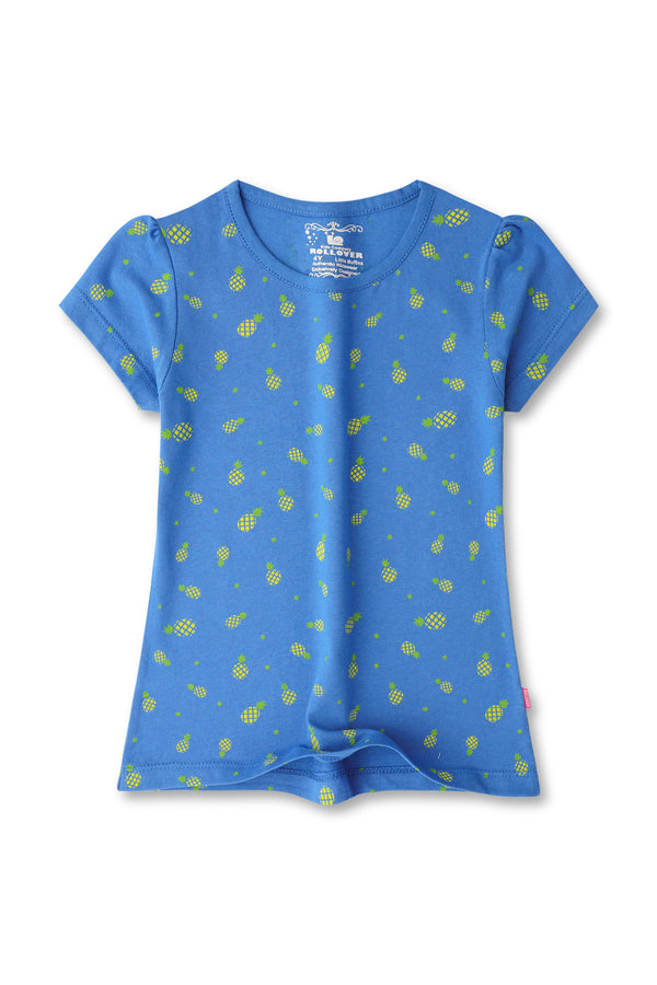 Girls Pineapples Blue T-shirt