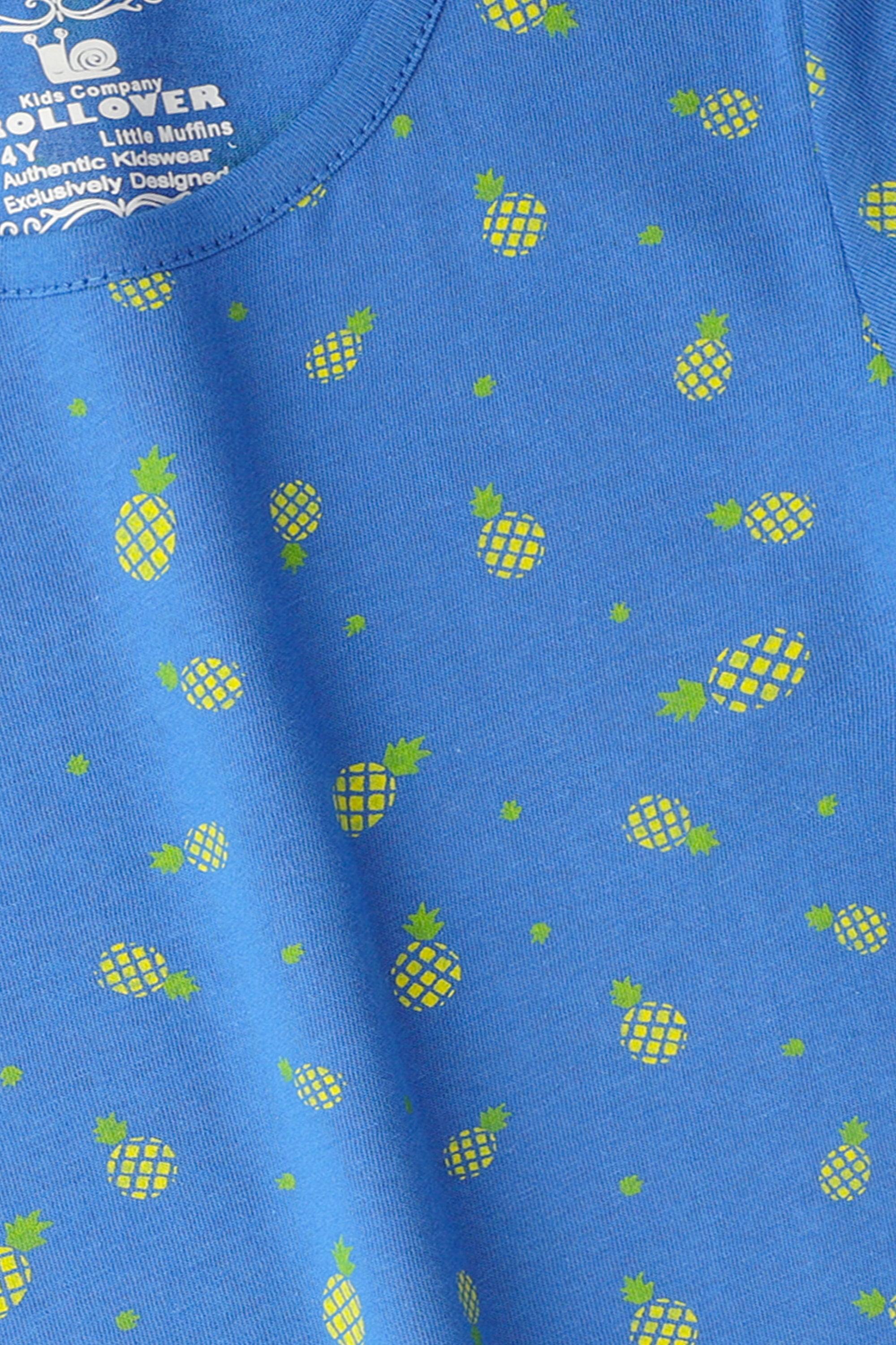 Girls Pineapples Blue T-shirt