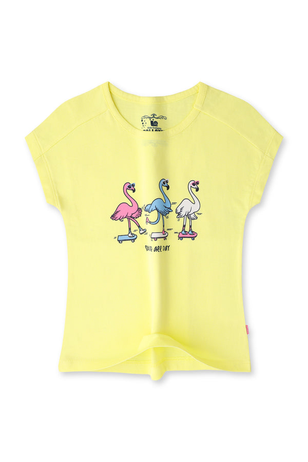 Girls Yellow Skate T-shirt