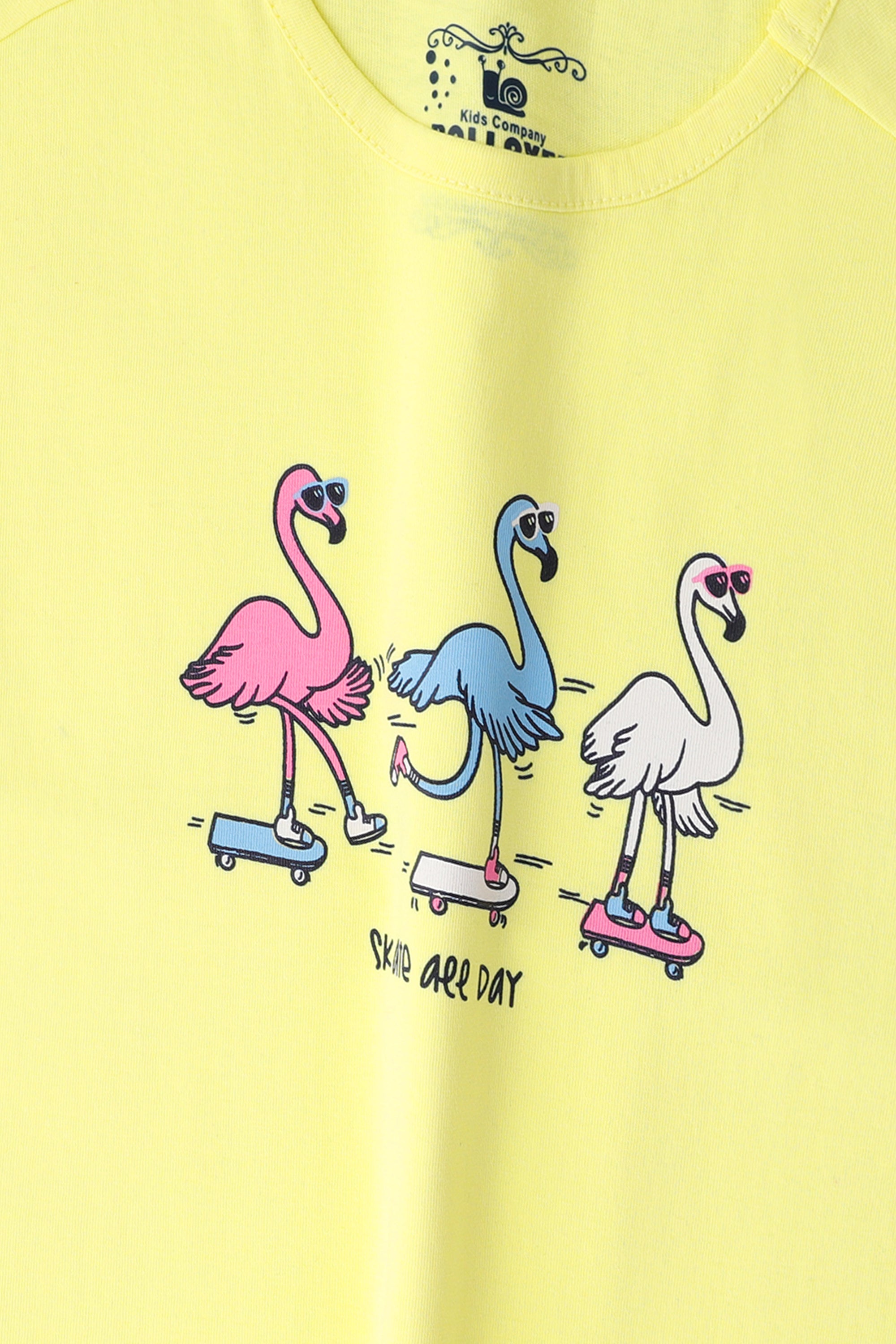 Girls Yellow Skate T-shirt