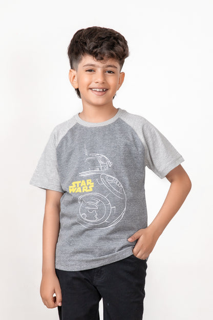 Boys Grey Graphic T-shirt