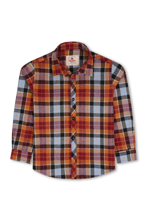 Boys Yellow Check Casual Shirt