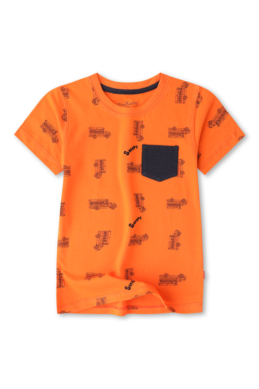 Orange Snoopy Jersey Tee