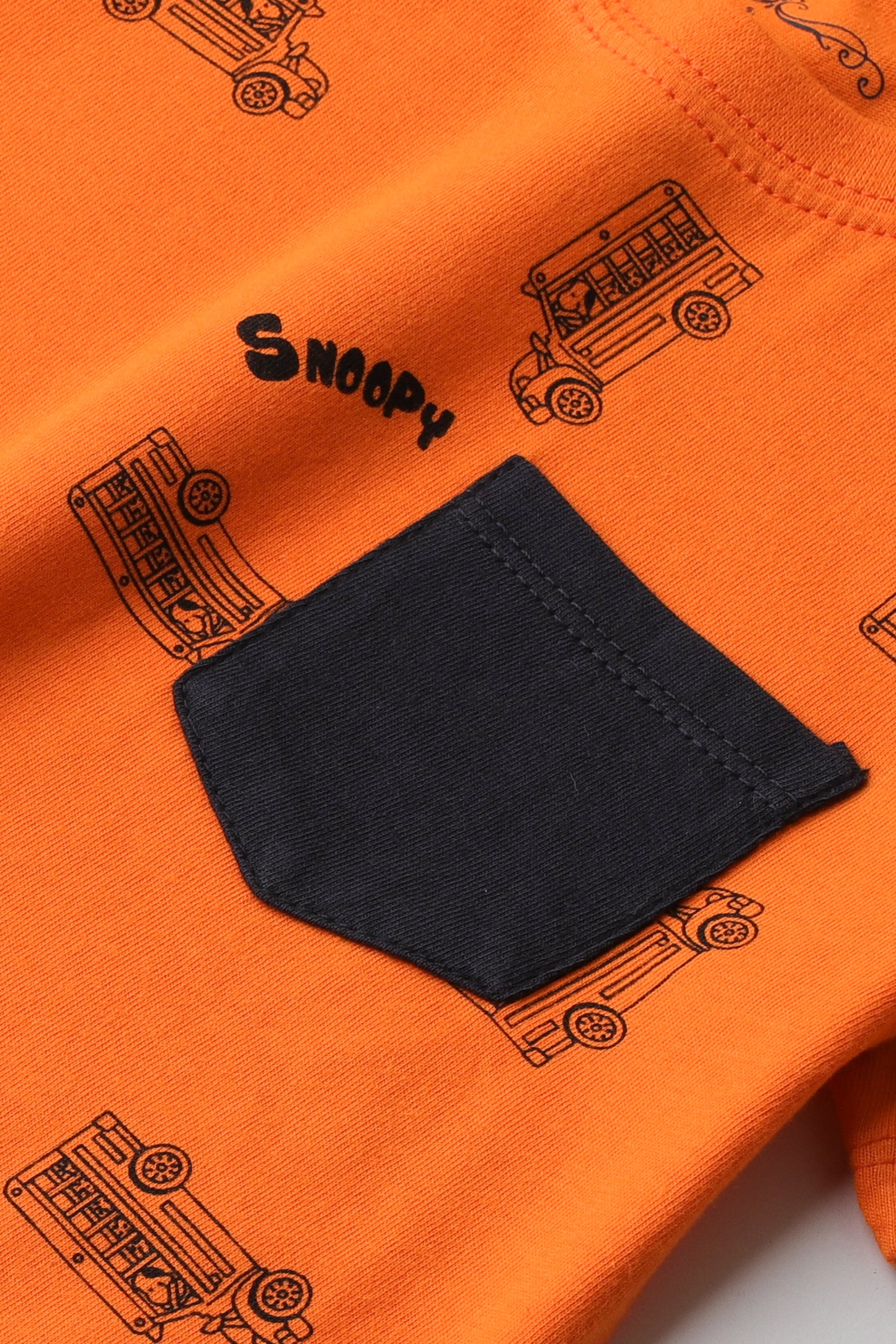 Orange Snoopy Jersey Tee