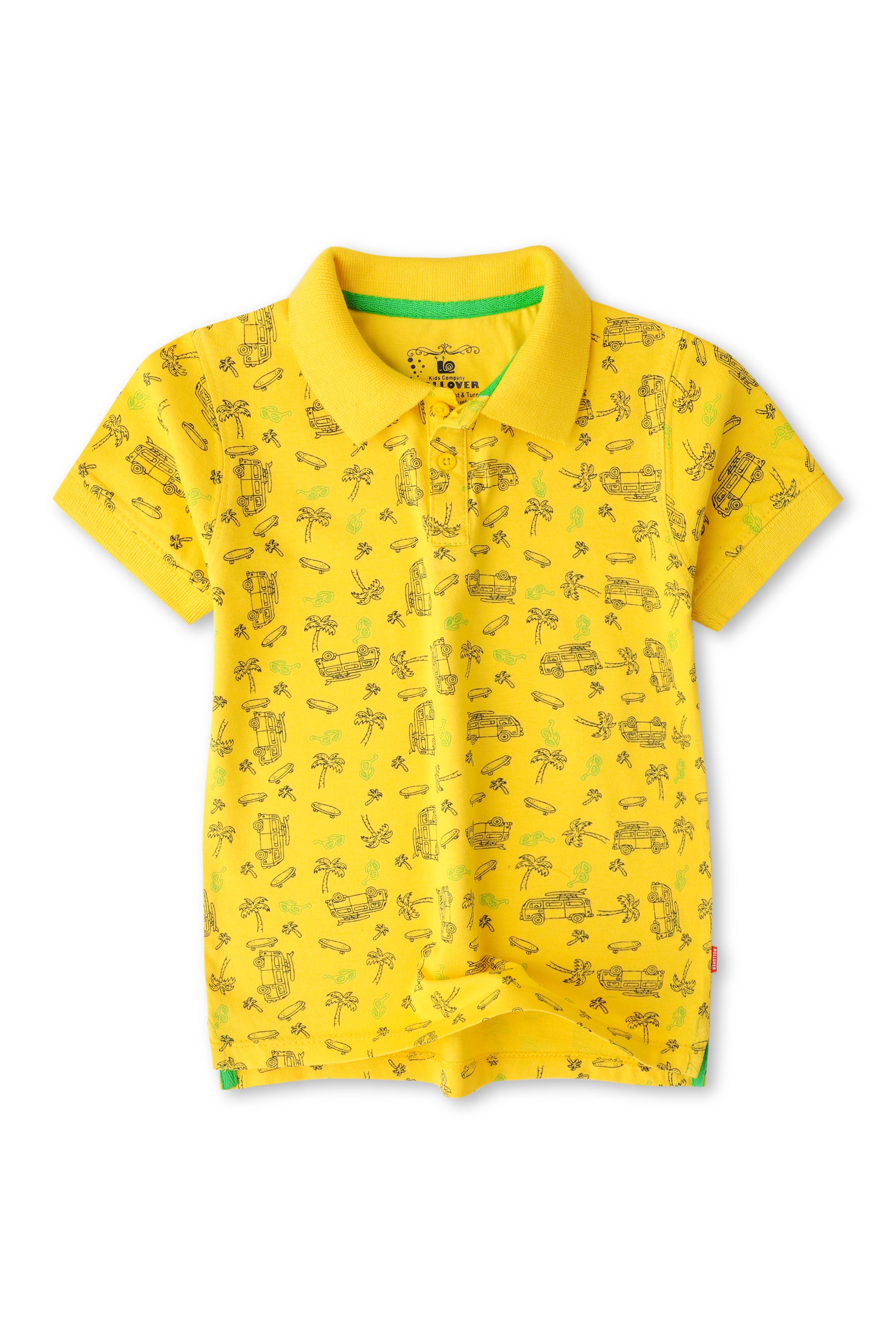 Boys Yellow Road Trip Polo Shirt