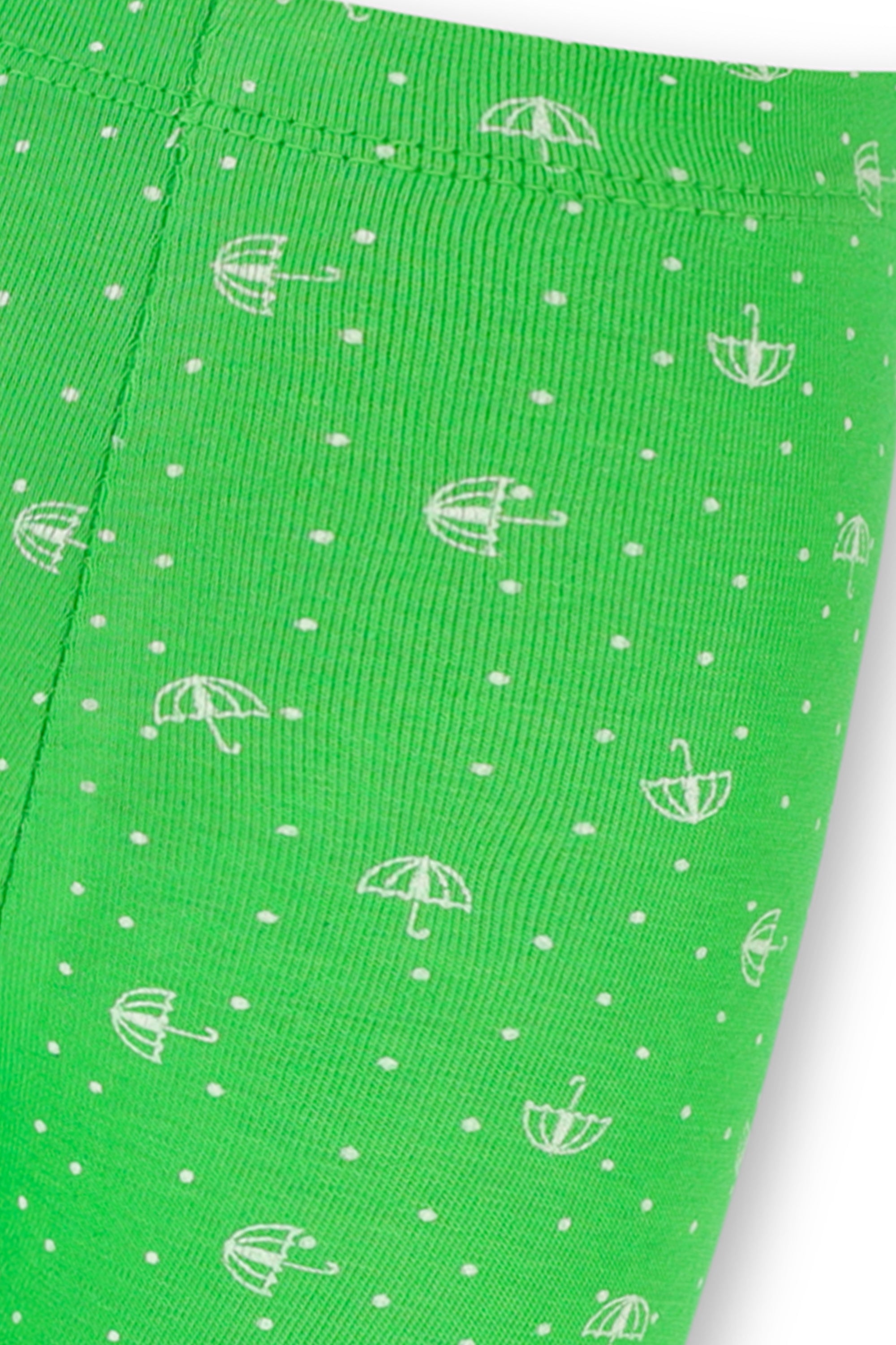 Girls Green Graphic Tights