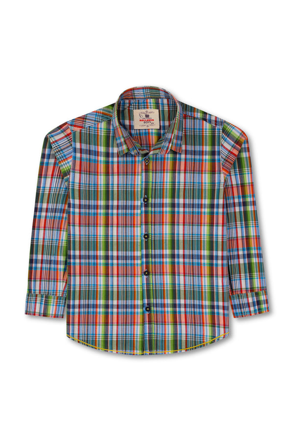 Boys Multicoloured Check Casual Shirt