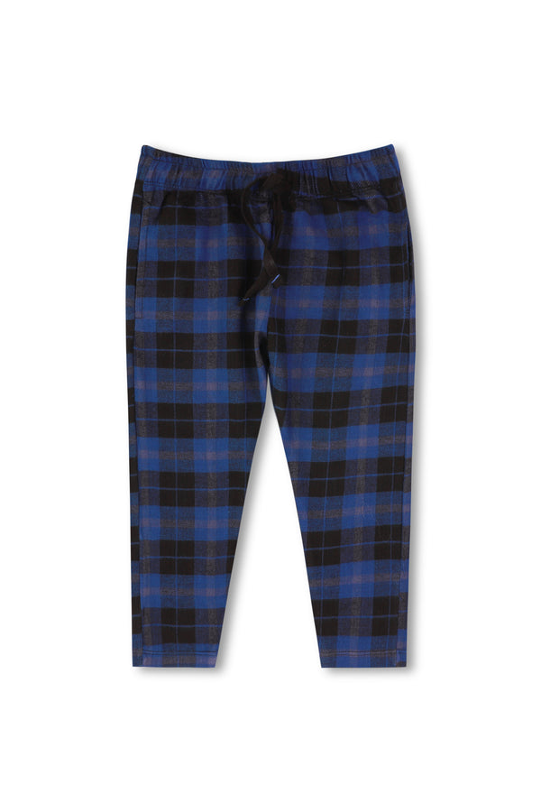 Boys Royal Blue Check Trousers