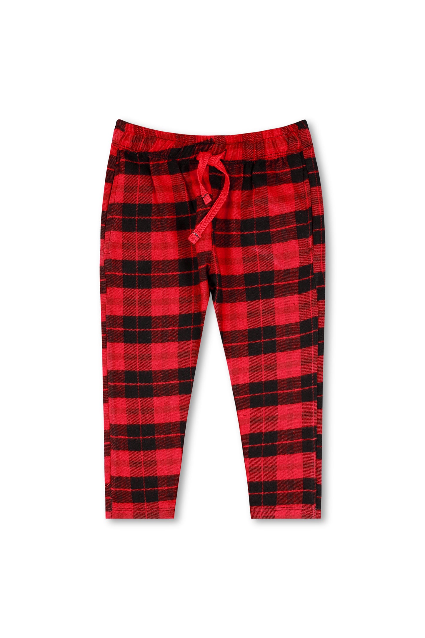 Boys Red Checkered Trouser