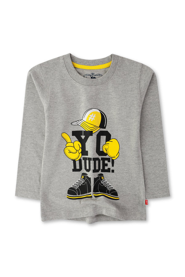 Boys Grey Yo Dude T-Shirt