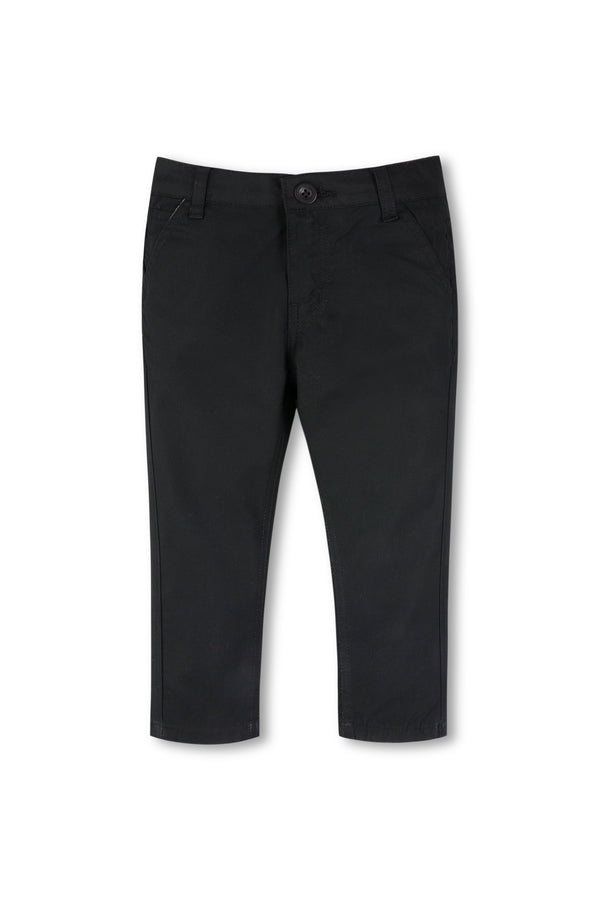 Boys Black Twill Pants