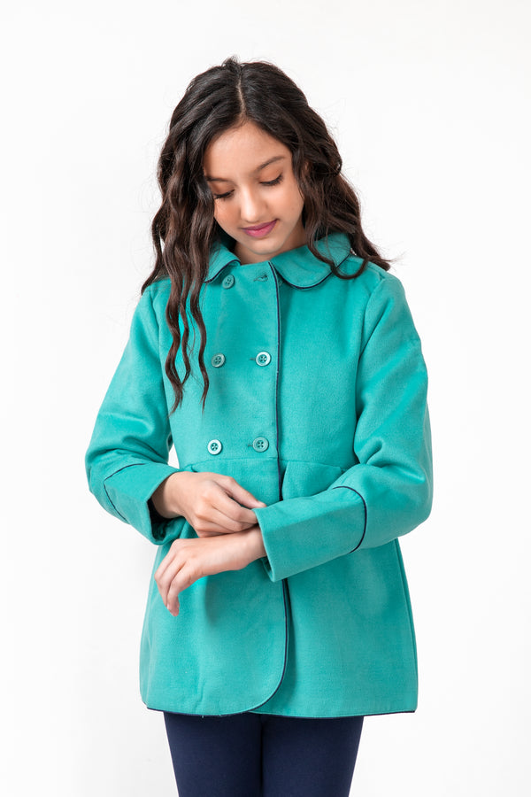 Girls turquoise coat hotsell