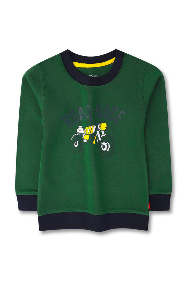 Boys Green Road Race Sweatshirt