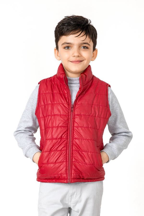 Boys Red Puffer Jacket