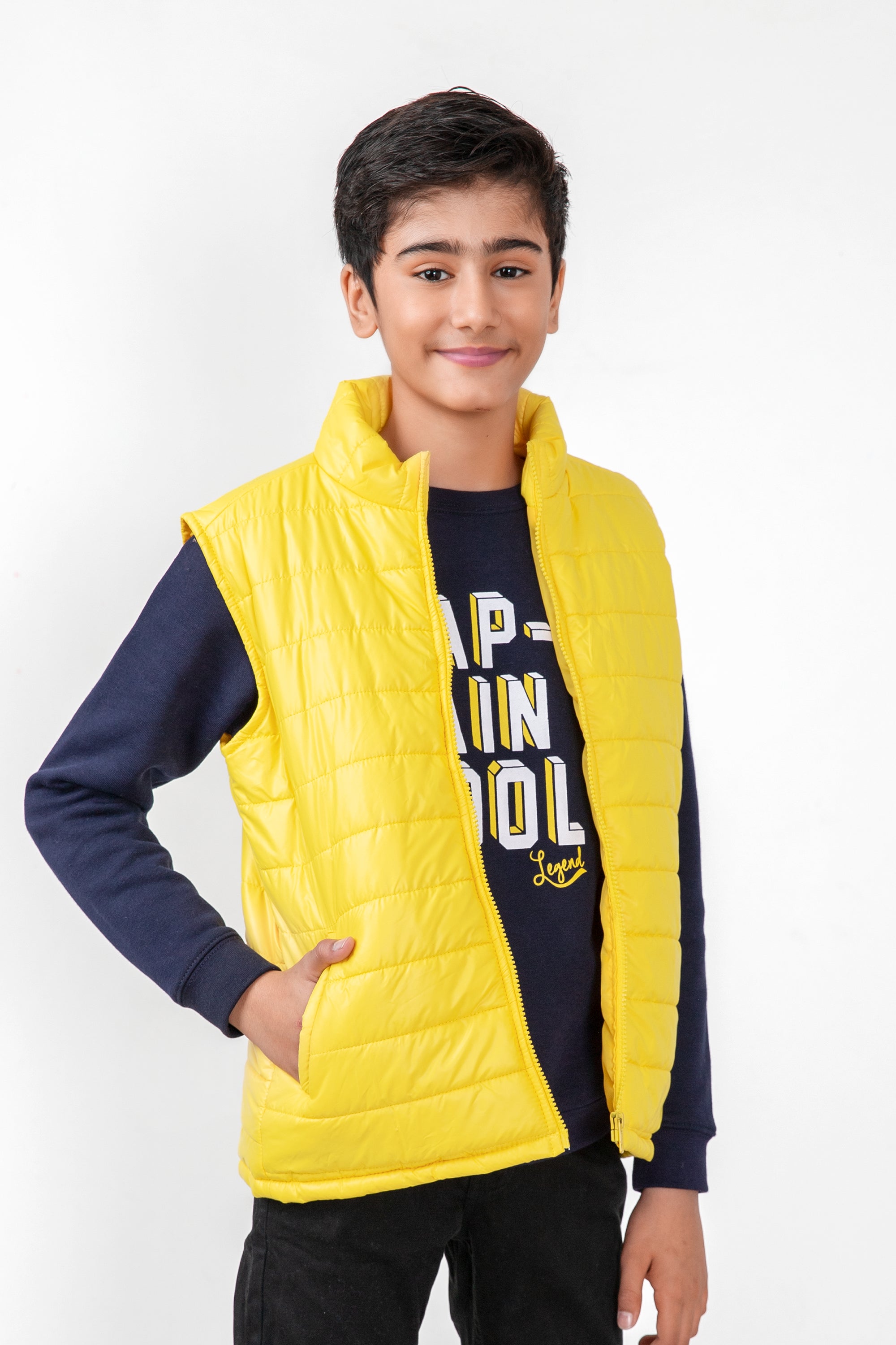 Boys Yellow Puffer Jacket