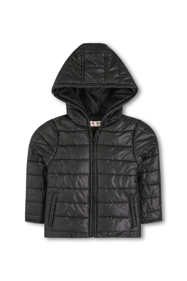 Girls Black Puffer Jacket