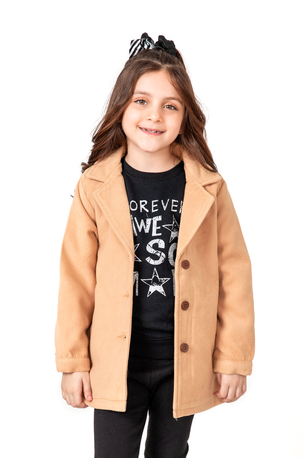 Girls Skin Coloured Coat