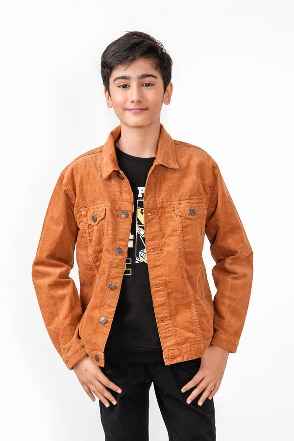 Boys Camel Corduroy Jacket